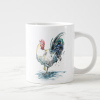 Rooster Splash - Watercolor