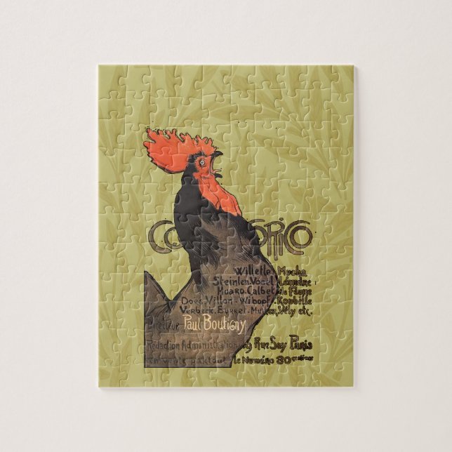 Rooster Steinlen Cocorico French Art Jigsaw Puzzle (Vertical)