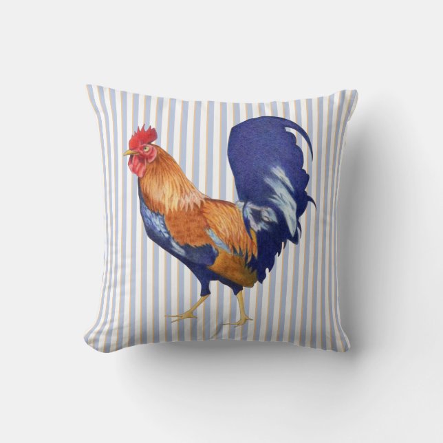 Rooster stripes Cushion (Front)