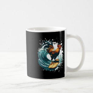 Rooster Surfing Animal Sport Surfer Coffee Mug