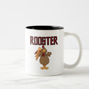 Rooster T-shirts and Gifts Two-Tone Coffee Mug