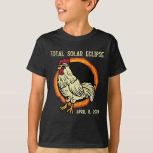 Rooster Total Solar Eclipse 2024 April 8 Men Women T-Shirt