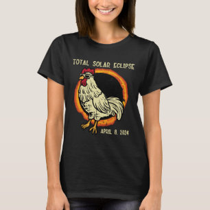 Rooster Total Solar Eclipse 2024 April 8 Men Women T-Shirt