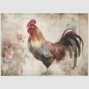 Rooster two tissue paper