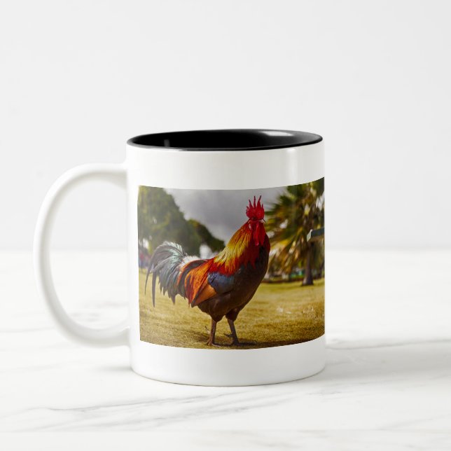 Rooster Two-Tone Coffee Mug (Left)