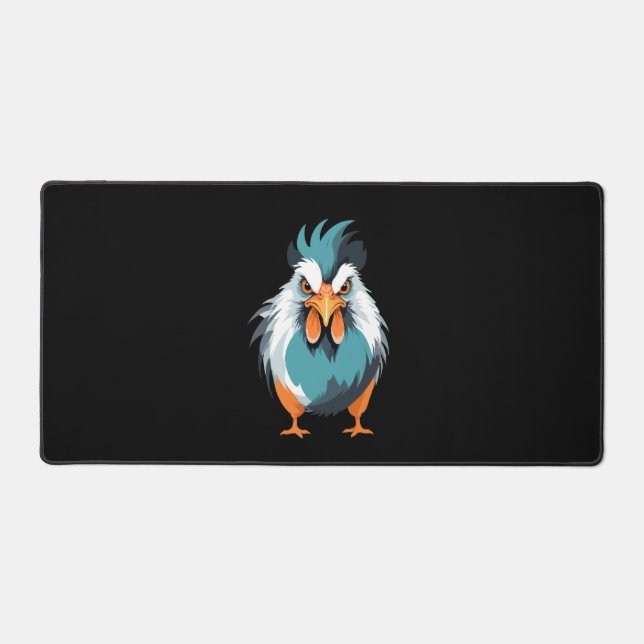 Rooster  Vector Art with Vibrant Colours Desk Mat (Front)