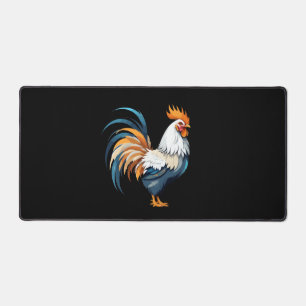 Rooster  Vector Art with Vibrant Colours Desk Mat