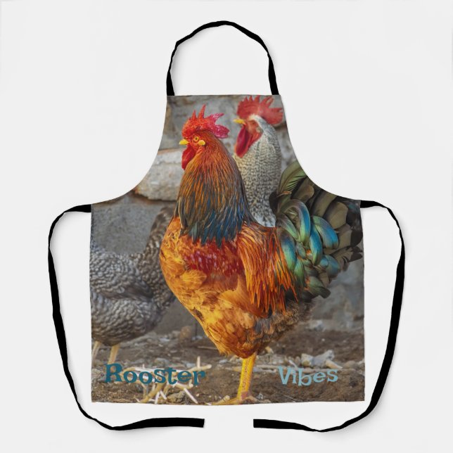 Rooster Vibes Farm Life Apron (Front)
