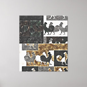 ROOSTER VINTAGE #2 - Wrapped Canvas