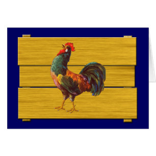 Rooster Vintage Kitchen Crate Art