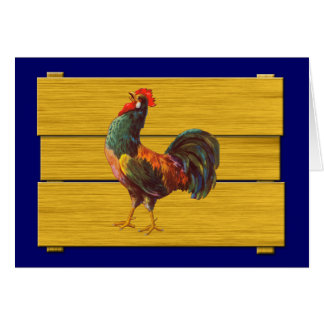Rooster Vintage Kitchen Crate Art