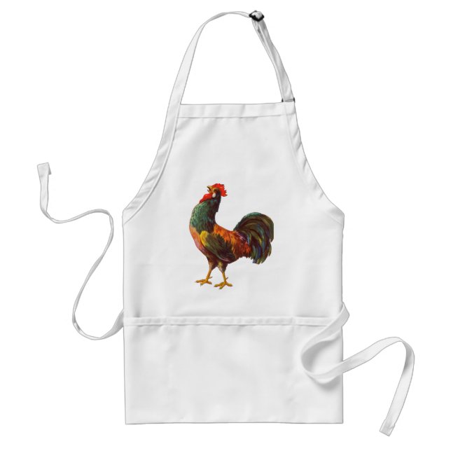 Rooster Vintage Kitchen Crate Art Standard Apron (Front)