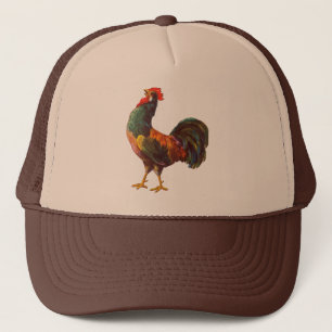 Rooster Vintage Kitchen Crate Art Trucker Hat