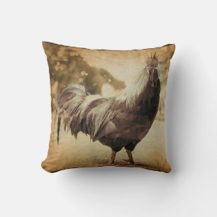 Rooster Vintage Photo Cushion