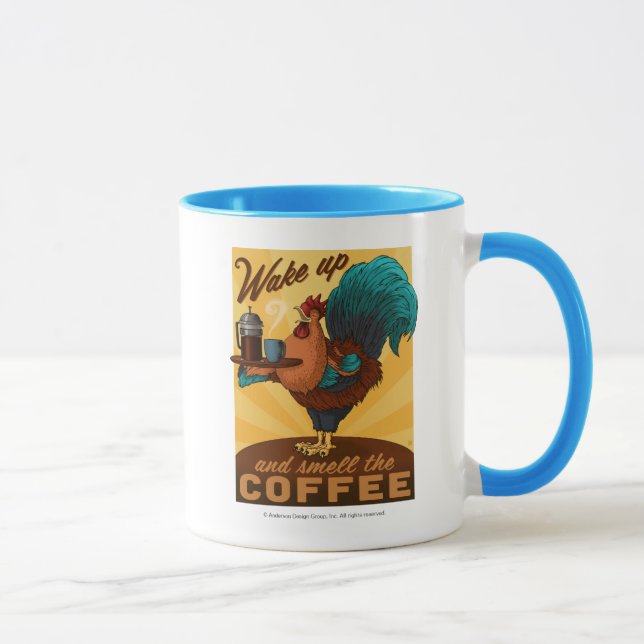 Rooster - Wake up and Smell the Coffee Mug (Right)