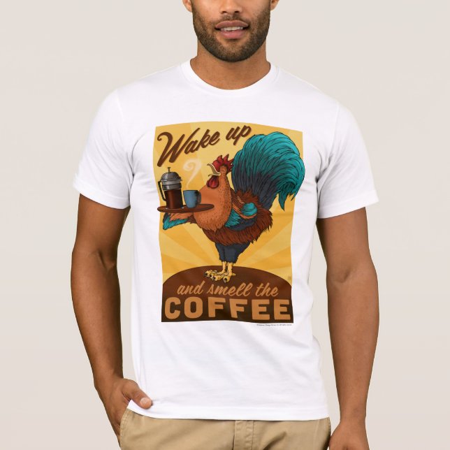 Rooster - Wake up and Smell the Coffee T-Shirt (Front)