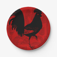 Rooster Year 2017 Paper plate 1