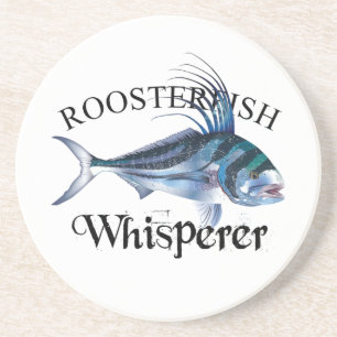 Roosterfish Whisperer Light Coloured Coaster