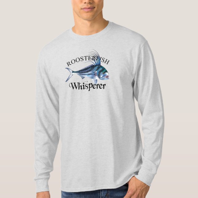 Roosterfish Whisperer Light Coloured Long Sleeve T-Shirt (Front)