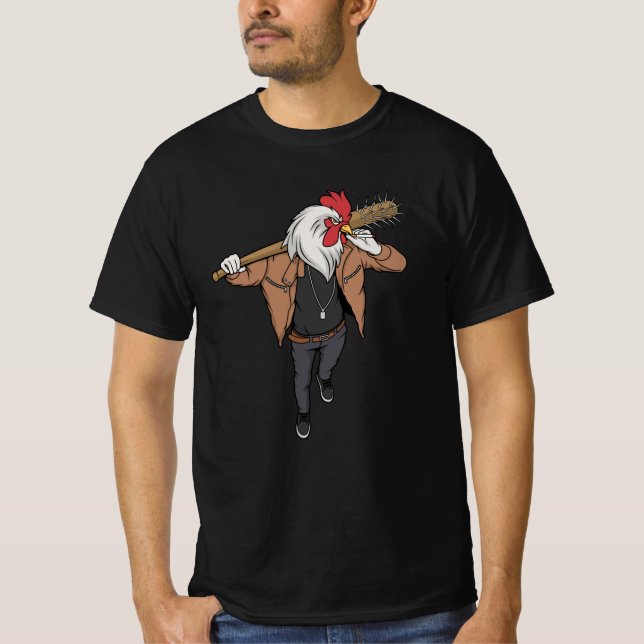 Roosters Fighting T-Shirt (Front)