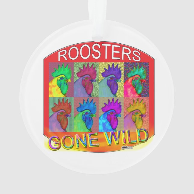 Rooster's Gone Wild #3 Ornament (Back)
