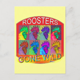 Roosters Gone Wild #3 Postcard
