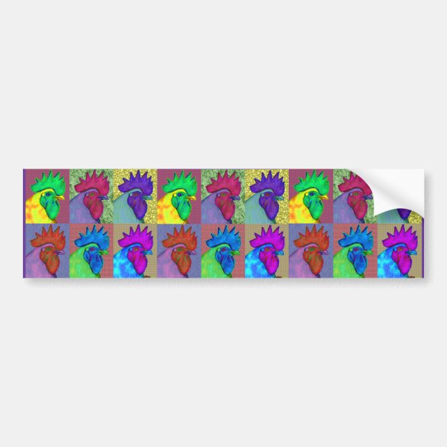Roosters Gone Wild! Bumper Sticker (Front)