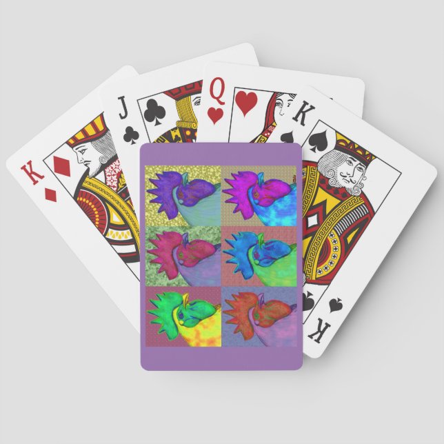 Roosters Gone Wild! Playing Cards (Back)