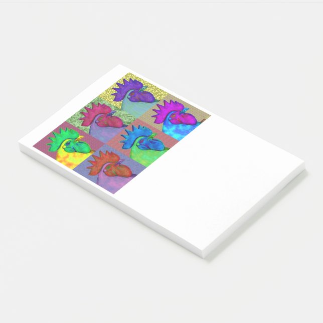 Roosters Gone Wild! Post-it Notes (Angled)