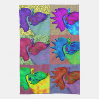Roosters Gone Wild! Tea Towel