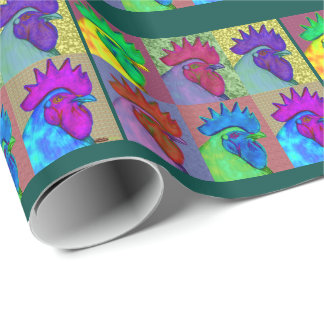 Roosters Gone Wild! Wrapping Paper