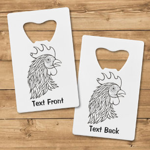 Rooster's Head Line Art