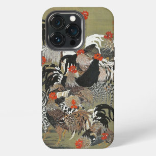 Roosters Hen Illustration by Ito Jakuchu iPhone 13 Pro Case