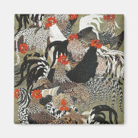 Roosters Hen Illustration by Ito Jakuchu
