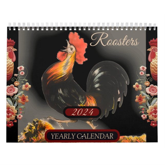 Roosters Nature Farm Animals Birds Calendar (Cover)
