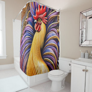 Rooster's Unparalleled Perfection  Shower Curtain
