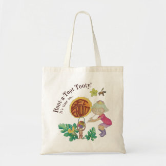Root A Toot Tooty! natural canvas tote bag
