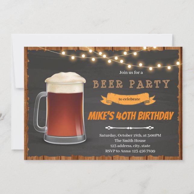 Root beer birthday Invitation (Front)