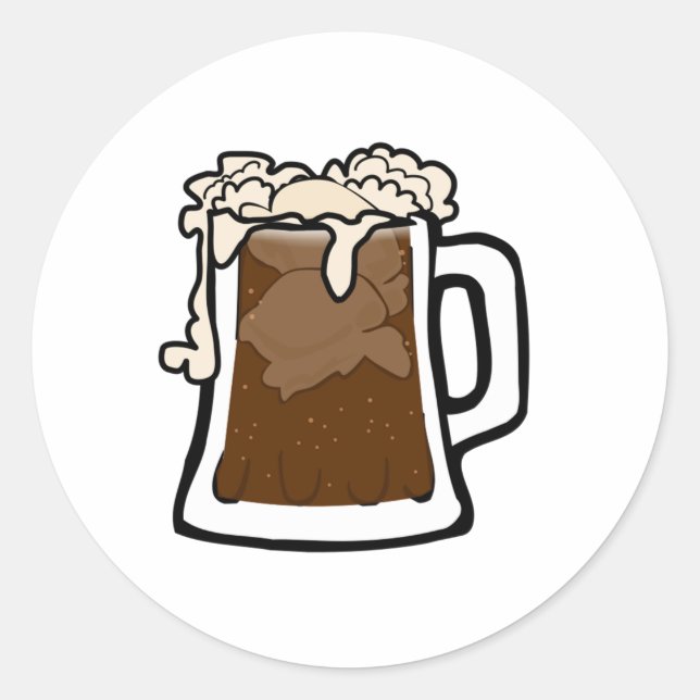 Root Beer Classic Round Sticker (Front)