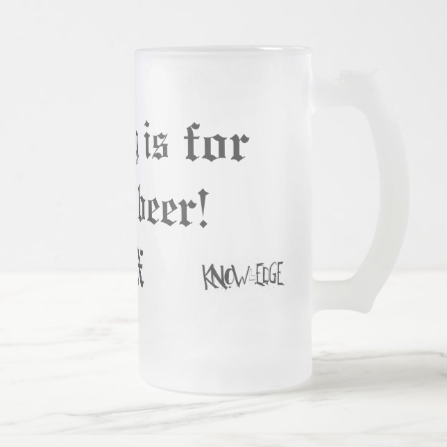 ROOT beer mug! Frosted Glass Beer Mug (Right)