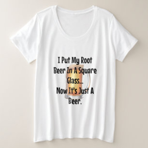Root Beer Square Cup Math Joke Shirt Funny