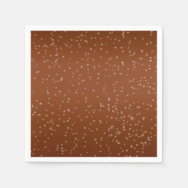 Root Beer with Tiny Bubbles Background Art Napkin (Front)