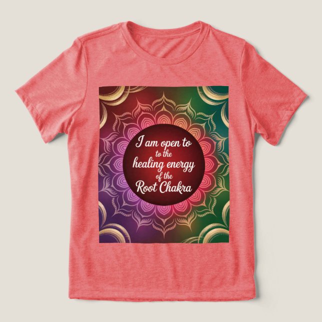  Root Chakra Healing T-Shirt Tri-Blend Shirt (Design Front)