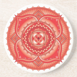 Root Chakra Light Mandala Coaster