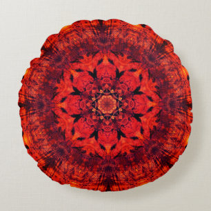 Root Chakra Mandala Round Cushion