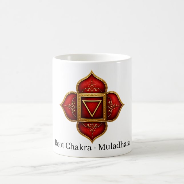 Root Chakra Muladhara Sacred Symbol Coffee Mug (Center)