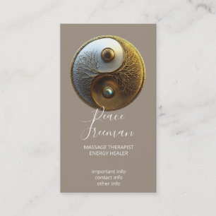 Root of Harmony Yin Yang Design Business Card
