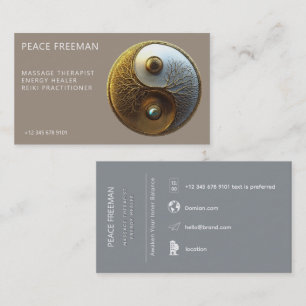 Root of Harmony Yin Yang Design Business Card