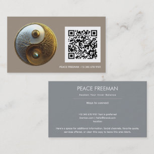 Root of Harmony Yin Yang Design Business Card