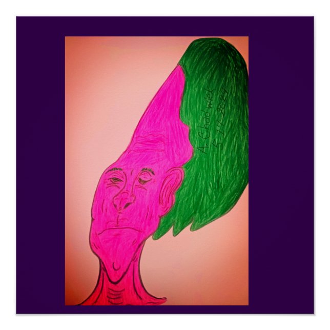 Root Vegetable Character Art Glossy Poster (Front)